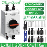 PV Solar Photovaltaic Disconnect Switch Isolator electrical supplys BushLine 1PV with Connectors