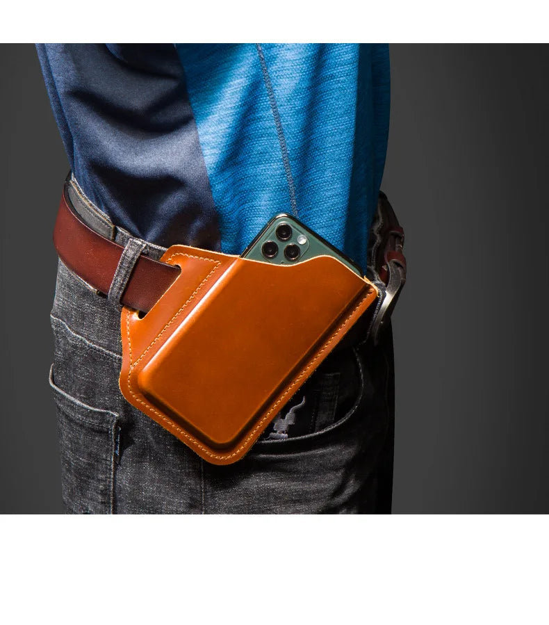 Genuine Leather Belt Phone Holster phone stuff BushLine