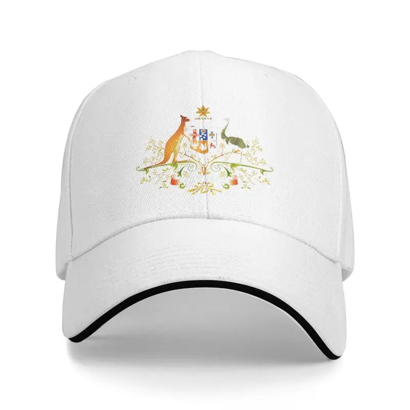 Coat Of Arms Of Australia Baseball Cap Unisex 8 colours tactical hats BushLine White Adjustable 