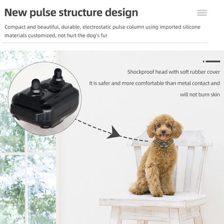 Rechargeable Dog Training & Anti-Bark Collar 800m