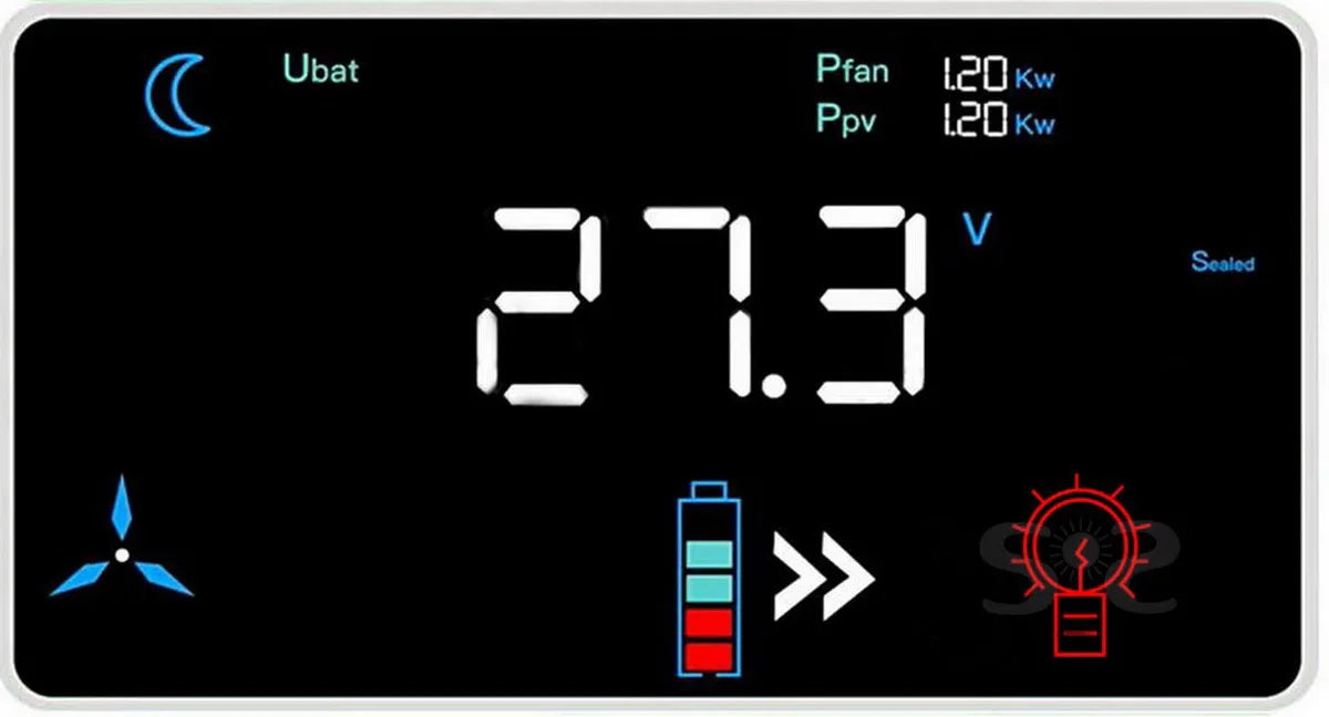 1Kw 2Kw 3Kw Wi-Fi Wind Solar Hybrid Controller MPPT Lifepo4 Wind Power  BushLine