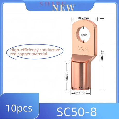 5-20 Pcs Pure Copper Electrical Terminal Connectors electrical supplys BushLine SC50-8 10PCS