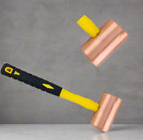 Pure Copper Hammer Cylindrical No Spark Rubber Handle Anti-slip tools  BushLine