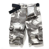 Cargo Shorts Military Big Sizes Street Fashion Casual Shorts Cargo Pants & Shorts BushLine White Camouflage 29 (45-50KG)