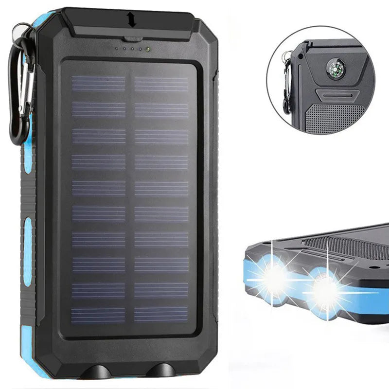 Powerful Waterproof Solar Power Bank 20000mAh solar power BushLine blue 20000mah 