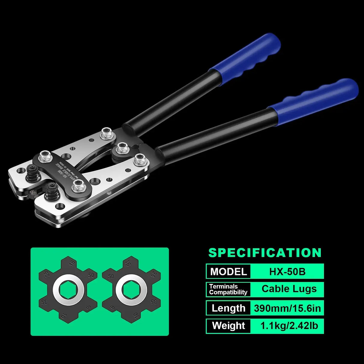 6-50mm Cable Lug Crimping Tool Terminal Crimper electrical supplys  BushLine