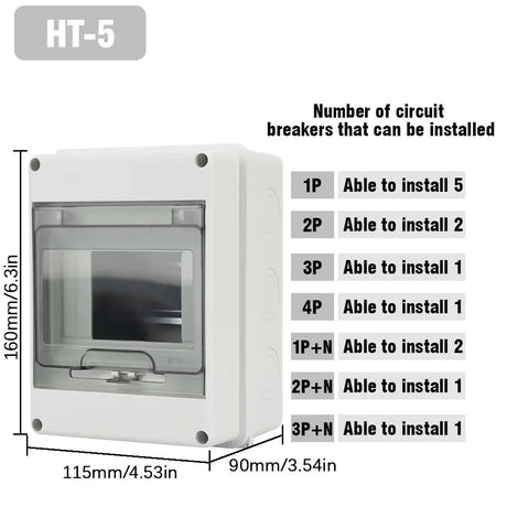 Electrical IP65 Junction Switch Box Waterproof Dustproof electrical supplys BushLine HT-5