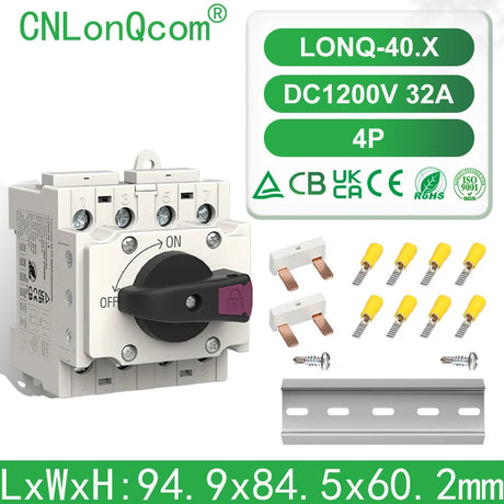 PV Solar Photovaltaic Disconnect Switch Isolator electrical supplys BushLine Isolator Switch