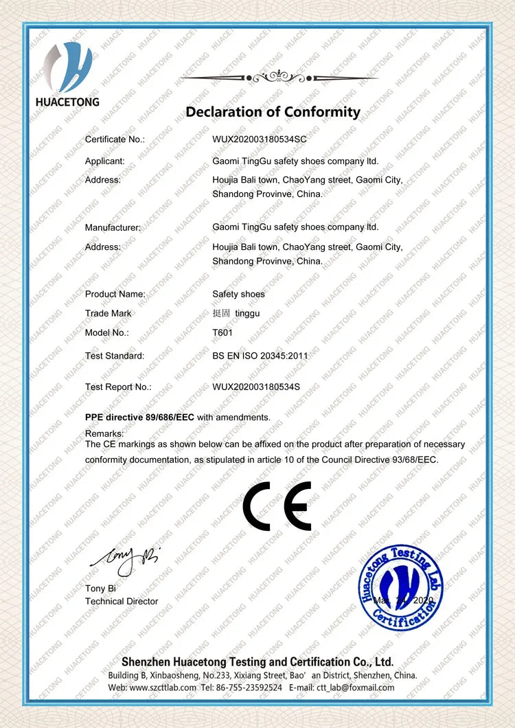 Impact Proof Protective Work Safety Shoe