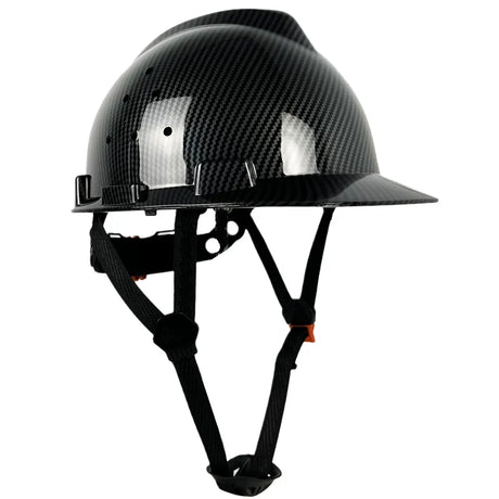 Carbon Fiber Color Work Safety Helmet CE EN397 Standard Hi-Vis & Safety BushLine 98X B Black V Hat  