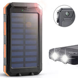 Powerful Waterproof Solar Power Bank 20000mAh solar power BushLine orange 20000mah 