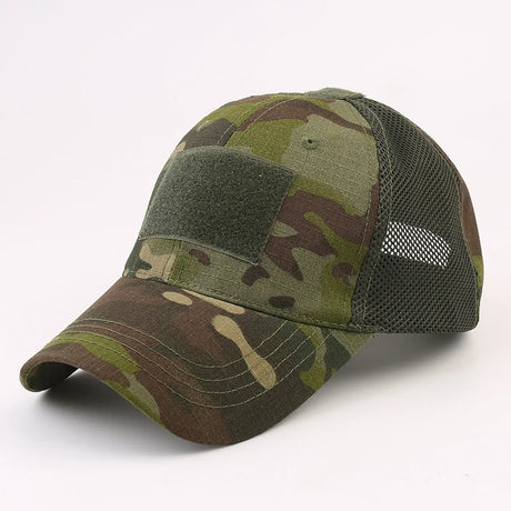 Unisex Tactical Breathable Half Mesh Cap 12 Designs tactical hats BushLine Green CP  