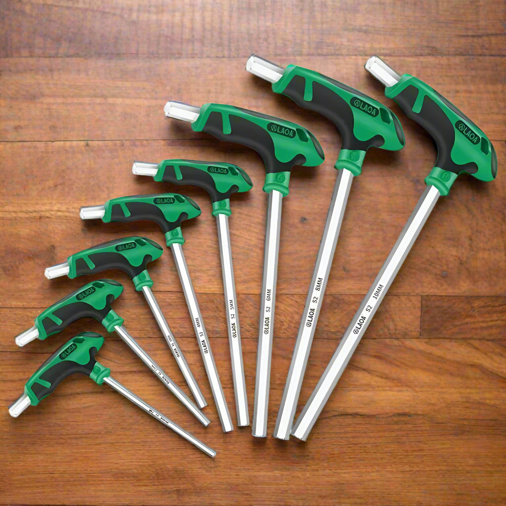 LAOA T-shaped Flat Head Hexagon Screwdriver Wrench tools BushLine ALL-8PCS