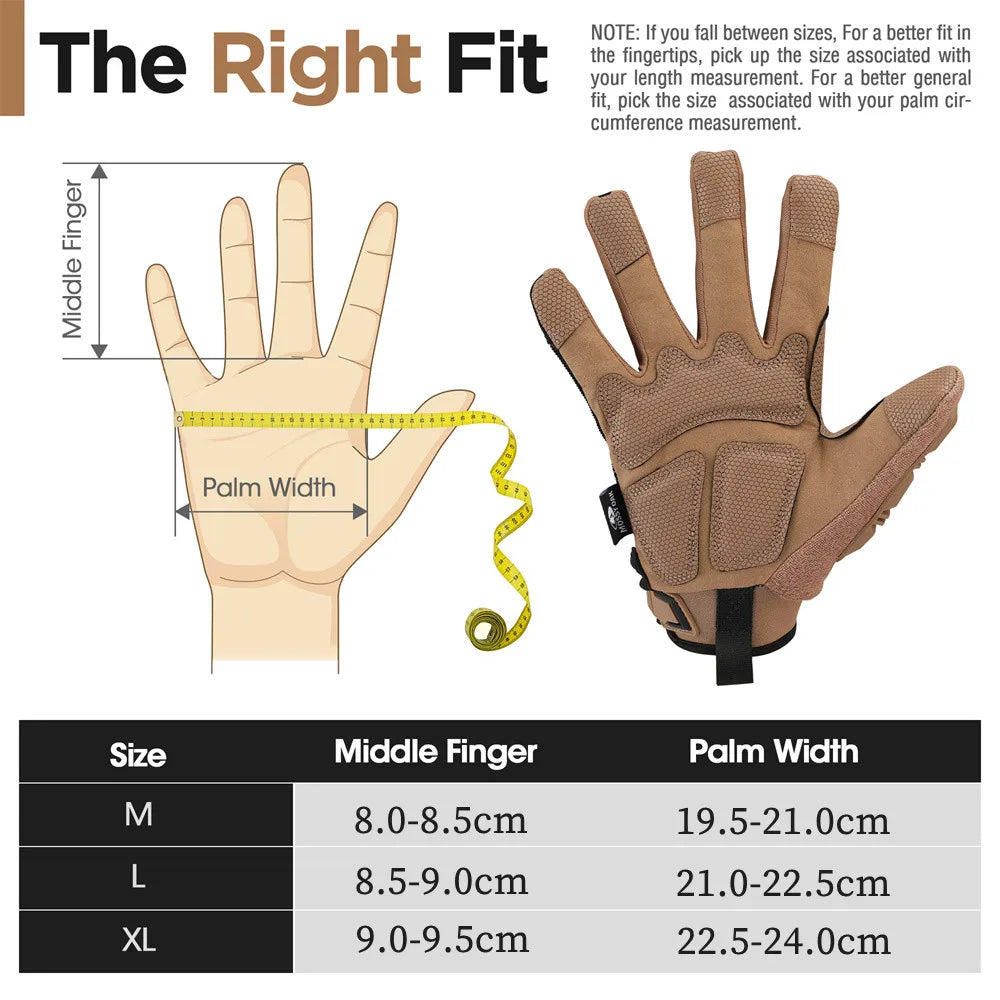 MOSSY OAK-Military Full Finger Touch Screen Safety Gloves eyes ears & hands BushLine   