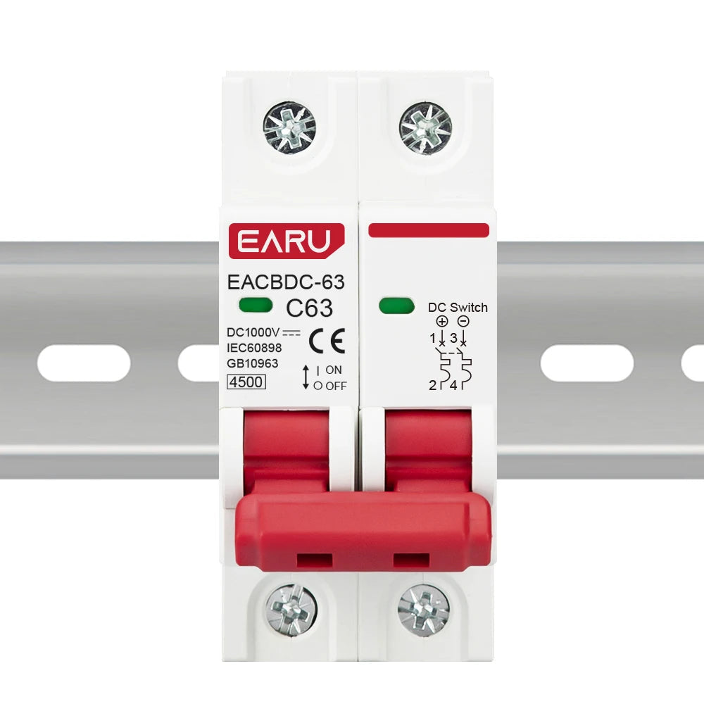 DC Solar Wind Mini Circuit Breaker Overload Protection 6A to 125A electrical supplys BushLine 6A 2P
