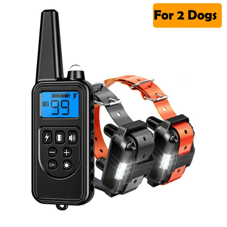 Rechargeable Dog Training & Anti-Bark Collar 800m