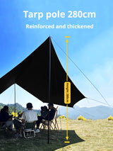 5.1 x 5.1m Tarp Waterproof Awning Shade Tent Shelter Sunshade Camping Equipment  BushLine
