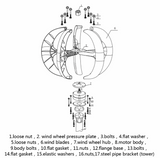 SR-1000W, 2kW, 3kW Wind Turbines 12V 24V 48V Permanent Magnet Wind Power Vertical  BushLine