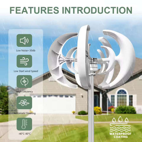 SR Series 1kW, 2kW & 3kW Vetical Wind Turbine Wind Power Vertical  