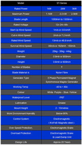 SR Series 1kW, 2kW & 3kW Vetical Wind Turbine Wind Power Vertical  