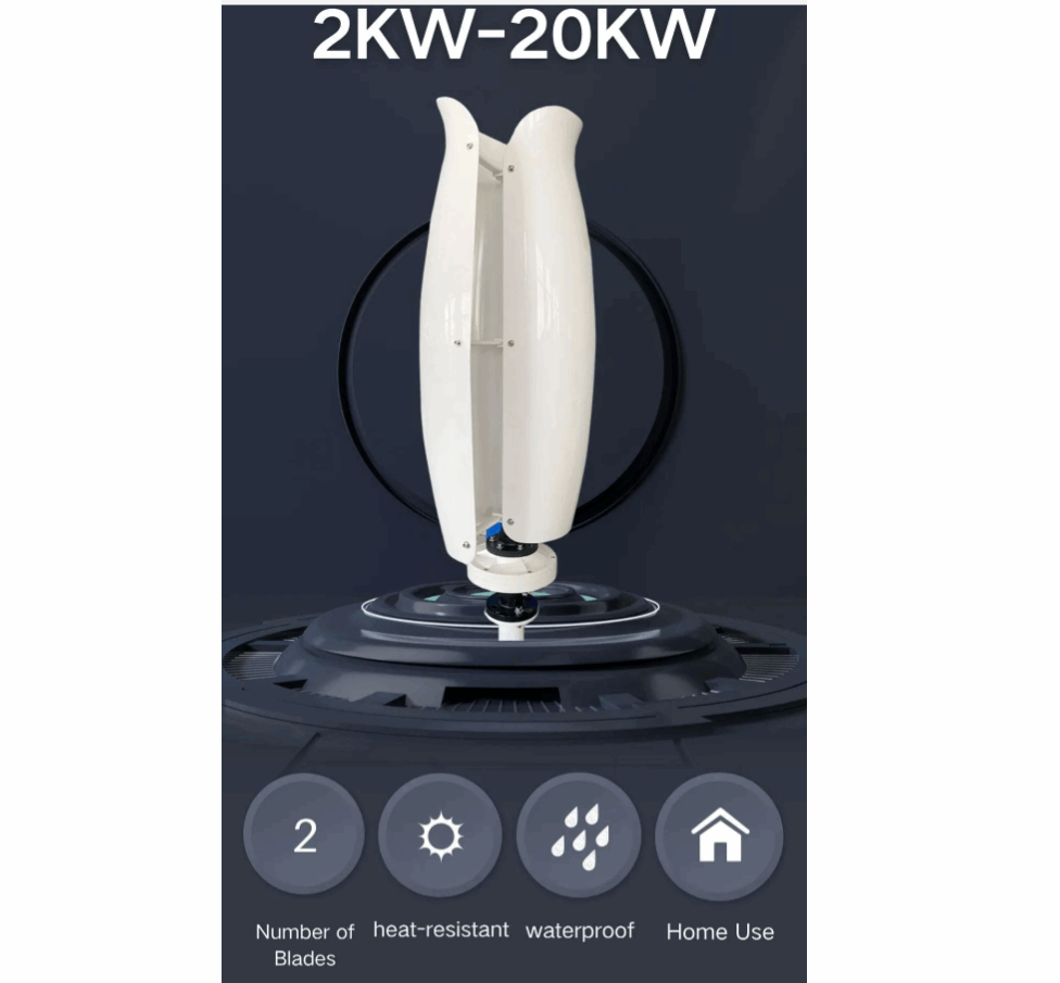 ST-10kW, 15kW & 20kW Vertical Tulip Wind Turbine 12V 24V 48V Wind Power Vertical  