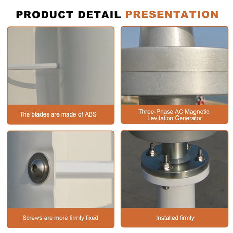 ST-1200W Tulip Wind Turbine 12-24-48V Off-Grid Power   