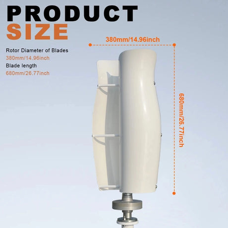 ST-1200W Tulip Wind Turbine 12-24-48V Off-Grid Power   