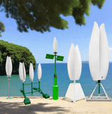 ST-2000 2Kw Vertical Axis Tulip Wind Turbine 12V 24V 48V Wind Power  BushLine