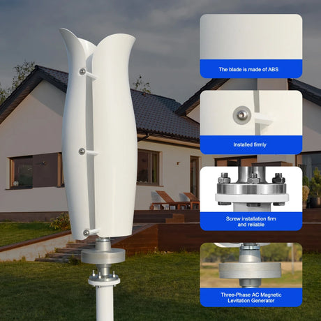 ST-3000 & ST-5000 Flower/Tulip Wind Turbines Wind Power Vertical  