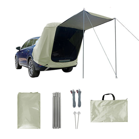 SUV 4x4 Canopy Rear Extension Tent Sun Rain-Proof Car Rear Tent Camping Equipment  