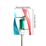 SX3-2000 2Kw Vertical Axis Wind Turbine 12V 24V 48V Wind Power  BushLine