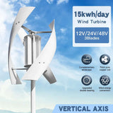 SX5-5000 5Kw Wind Turbine Hybrid with MPPT with Wi-Fi Controller Wind Power Vertical  BushLine