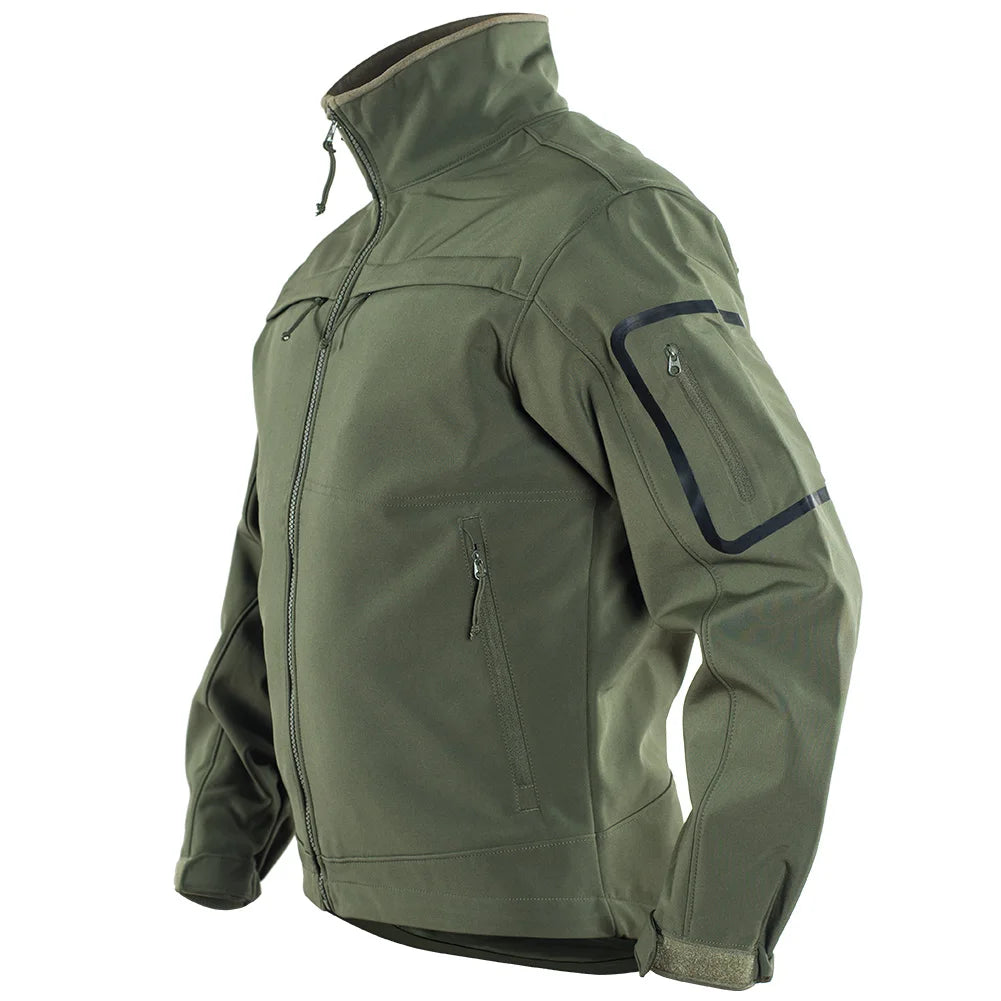 Tactical Fleece Jacket Waterproof Softshell Windbreaker Jackets BushLine   