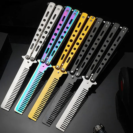 Foldable Stainless Steel Butterfly Comb Cool Stuff BushLine   