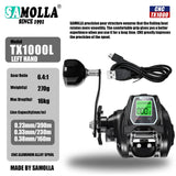 Large Deep Sea Electronic Fishing Reel 6.4:1 16KG Left or Right Hand