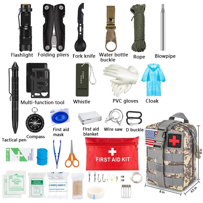 Survival First Aid Kit Survival set Molle survival BushLine   