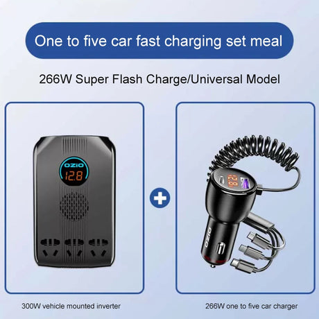 300W Car Power Inverter Adaptor Multifunctional 12/24V