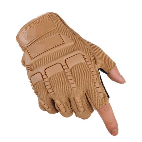 Half Finger Gloves Anti-Slip Safety & Work gloves BushLine Khaki  