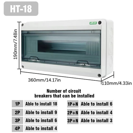 Electrical IP65 Junction Switch Box Waterproof Dustproof electrical supplys BushLine HT-18