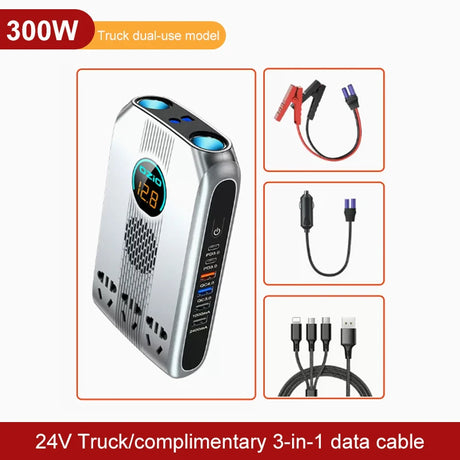 300W Car Power Inverter Adaptor Multifunctional 12/24V
