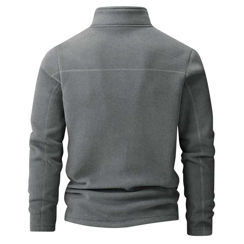 Polar Fleece Stand-up Collar Half-zipper L-9XL Large Size Outdoor Shirts & Tops  BushLine