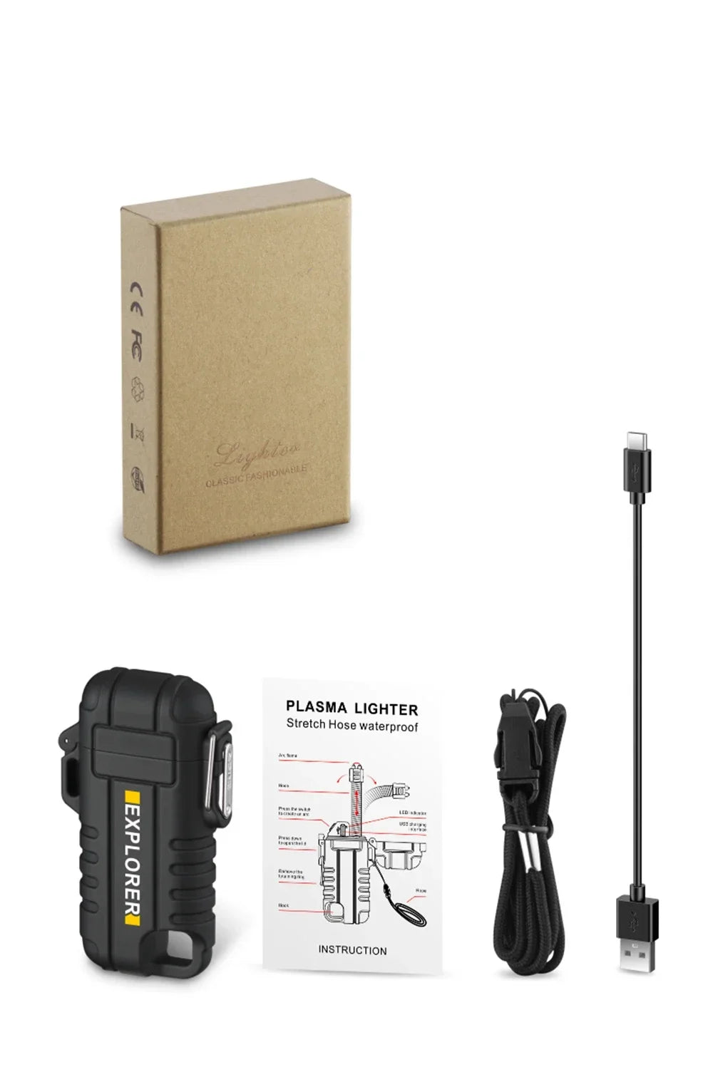 F37 Arc Plasma Waterproof Double Arc Lighter USB Rechargeable electrical supplys  BushLine