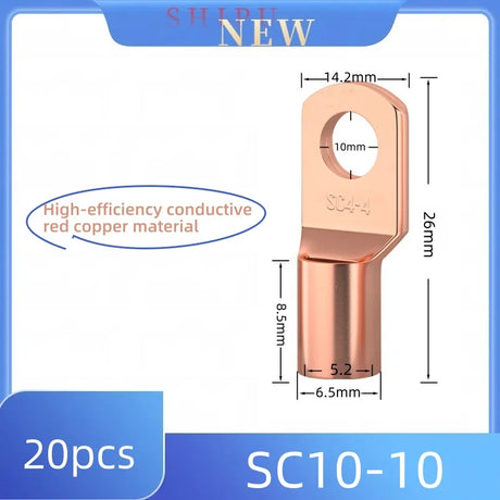 5-20 Pcs Pure Copper Electrical Terminal Connectors electrical supplys BushLine SC10-10 20PCS