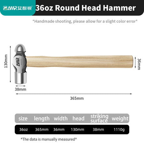 Ball Peen Hammers multiple sizes Walnut 16/24/36OZ tools BushLine 36 OZ