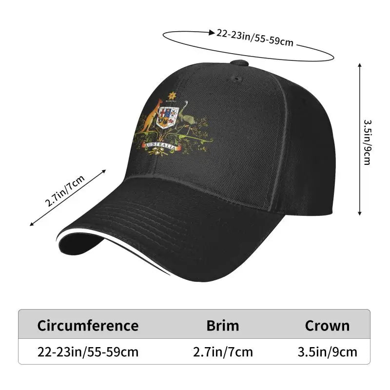 Coat Of Arms Of Australia Baseball Cap Unisex 8 colours tactical hats BushLine   