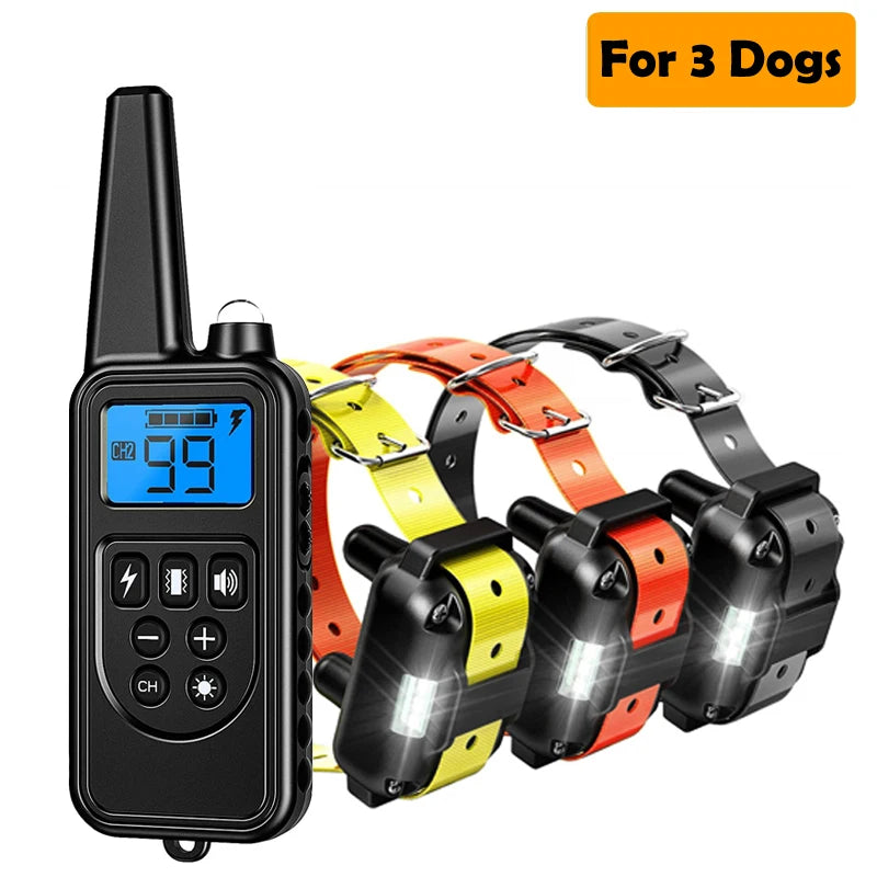 Rechargeable Dog Training & Anti-Bark Collar 800m