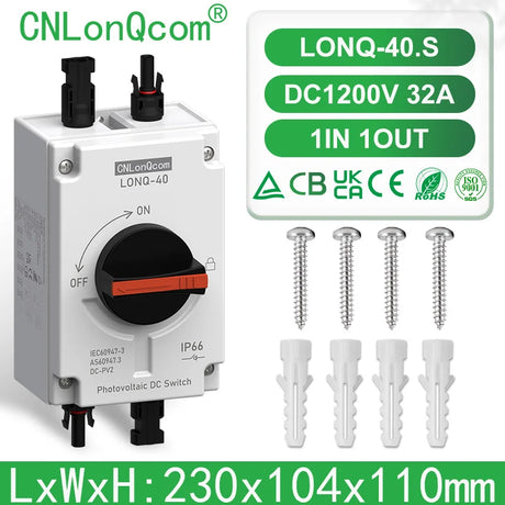 PV Solar Photovaltaic Disconnect Switch Isolator electrical supplys BushLine 1PV