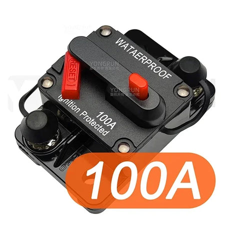 Circuit Breaker Fuse 20A to 300A Manual Reset Waterproof 12V 48V electrical supplys BushLine Type A-100A