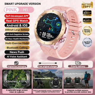 GPS Bluetooth GPS Smart Sports Watch 650mAh Battery