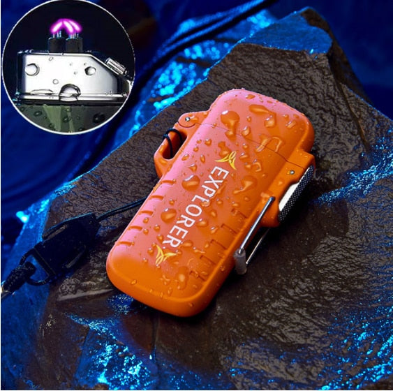 Waterproof Double Arc Lighter USB Rechargeable smart technology BushLine   